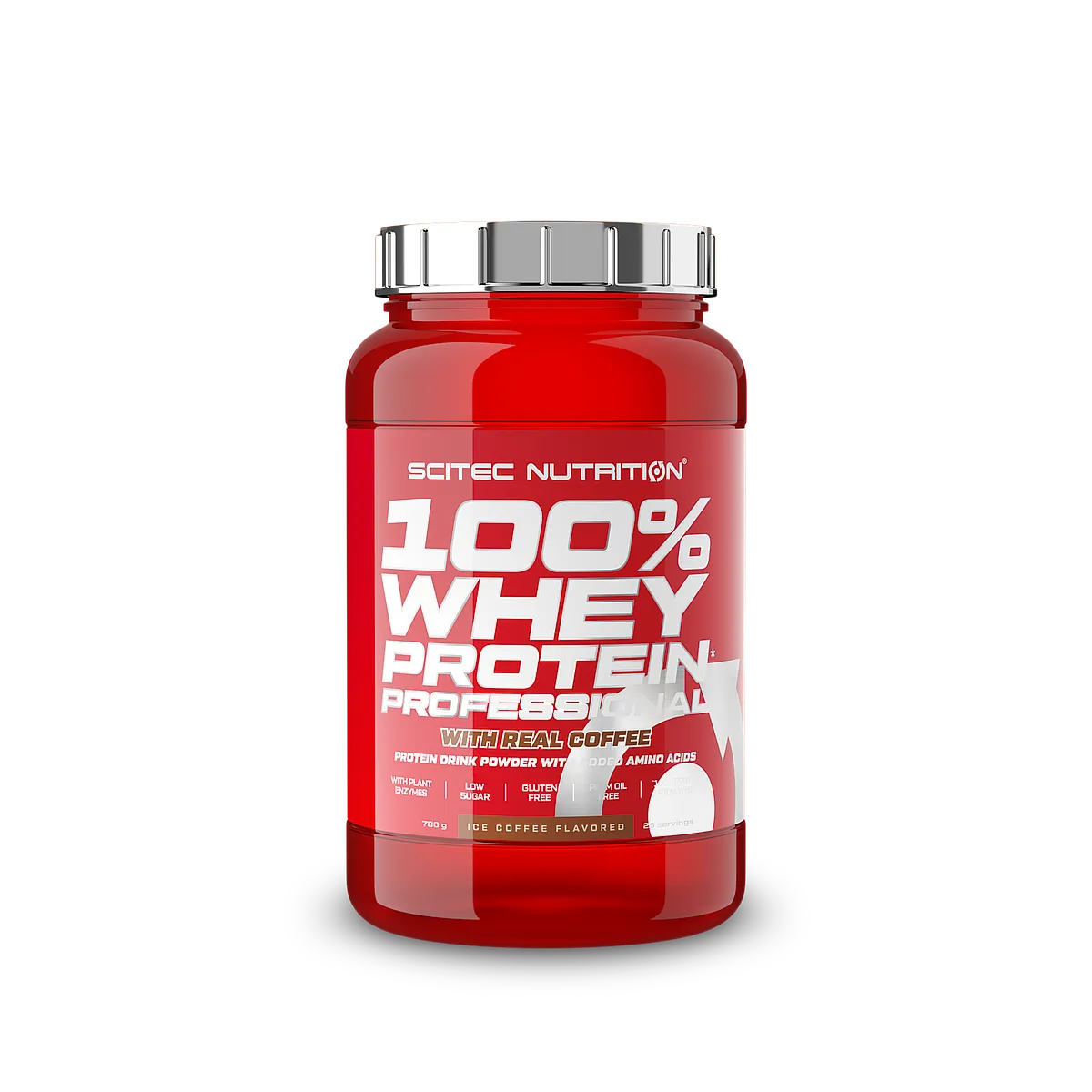 Опаковка на Scitec Nutrition 100% Whey Protein Professional с вкус на ледено кафе