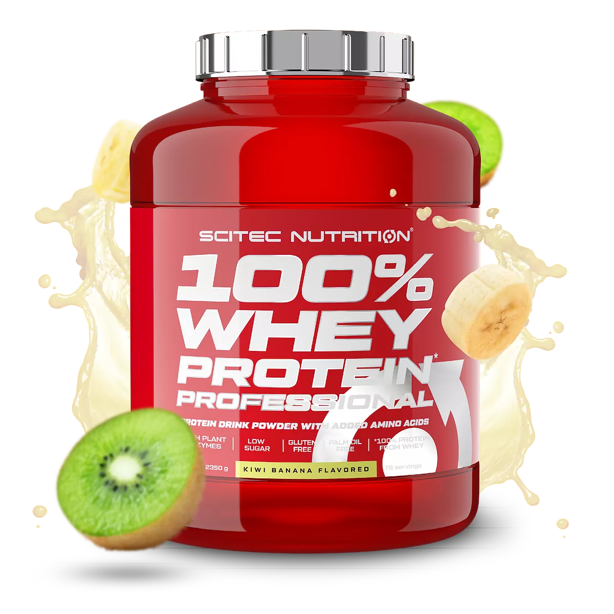 Опаковка на Scitec Nutrition 100% Whey Protein Professional с вкус на солен карамел, 2,35 кг
