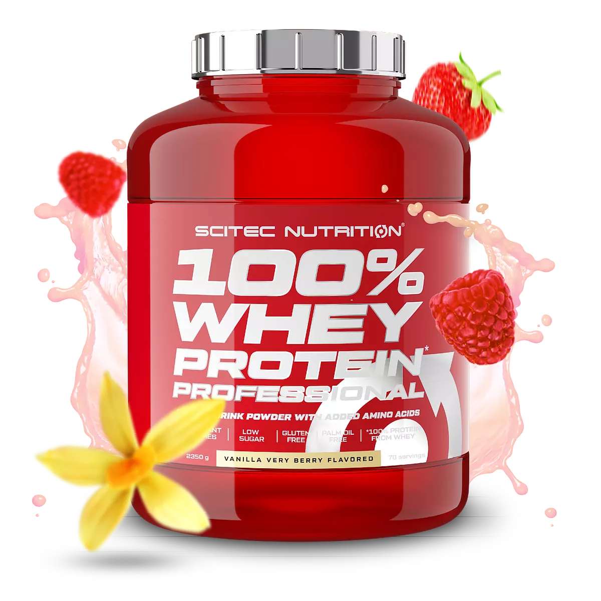 Опаковка на Scitec Nutrition 100% Whey Protein Professional с вкус на фъстъчено масло, 2,35 кг