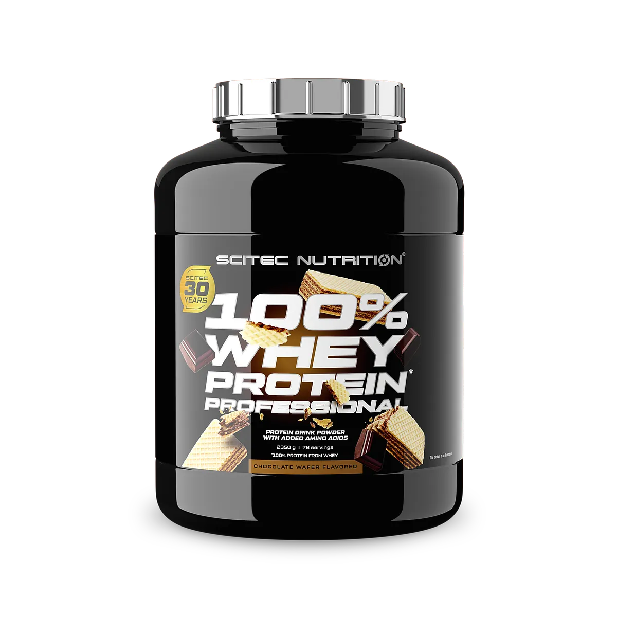Детайл от опаковката на Scitec Nutrition 100% Whey Protein Professional