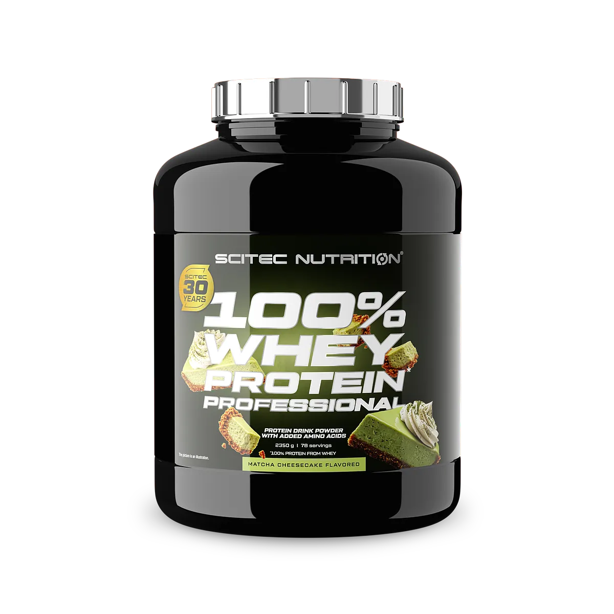 Опаковка на Scitec Nutrition 100% Whey Protein Professional с вкус на ягода-бял шоколад, 2,35 кг