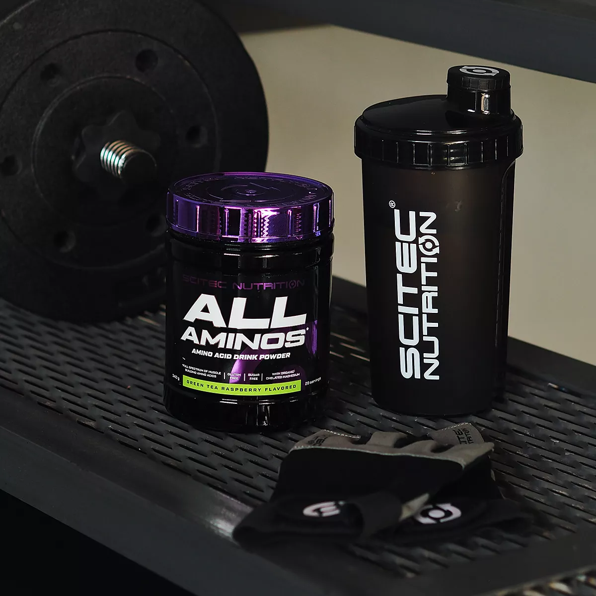 Детайл от праха на Scitec Nutrition All Aminos