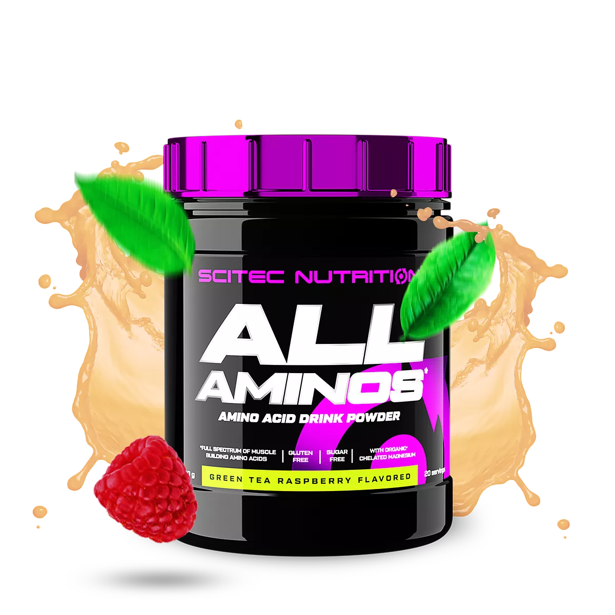 Различни вкусове на Scitec Nutrition All Aminos, подредени заедно