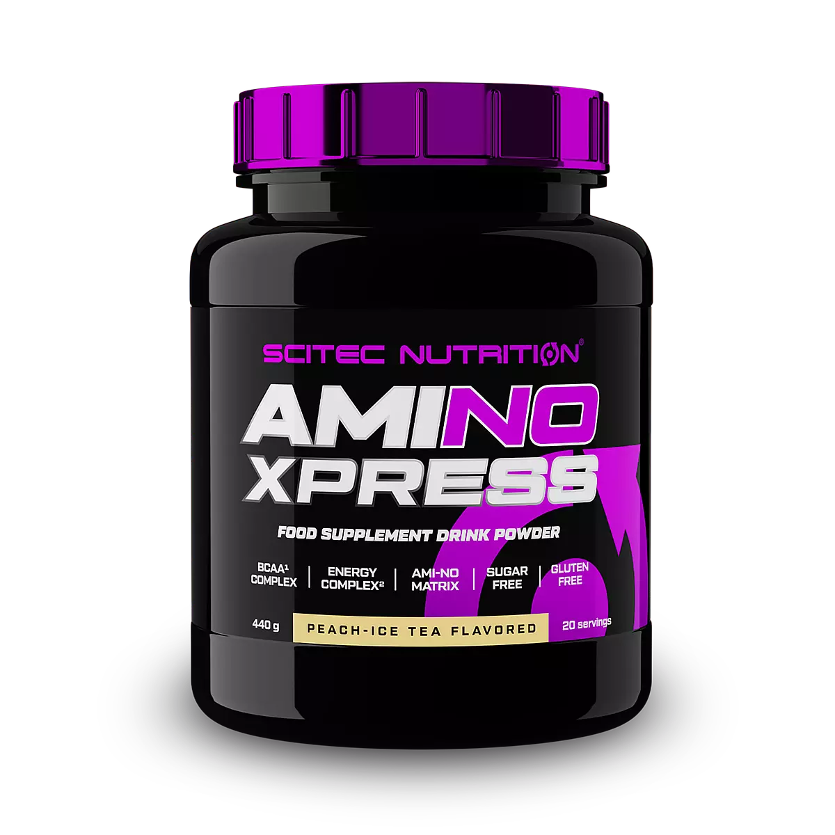 Scitec Nutrition Ami-NO Xpress (440 гр.) с вкус праскова-студен чай, опаковка отпред