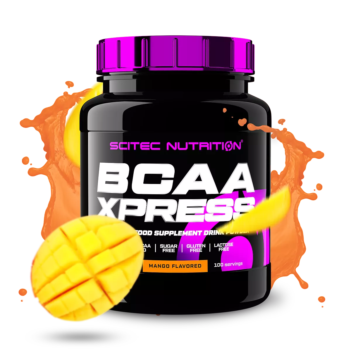 Купчина опаковки Scitec Nutrition BCAA-Xpress с различни вкусове