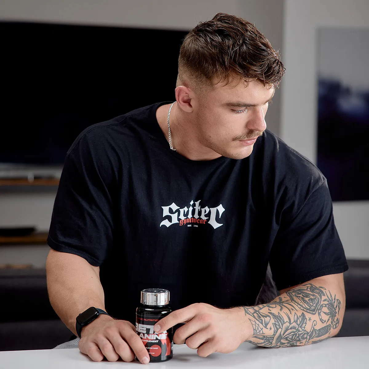 Опаковка на Scitec Nutrition Beta Alanine (150 капсули) с информация за състав и прием