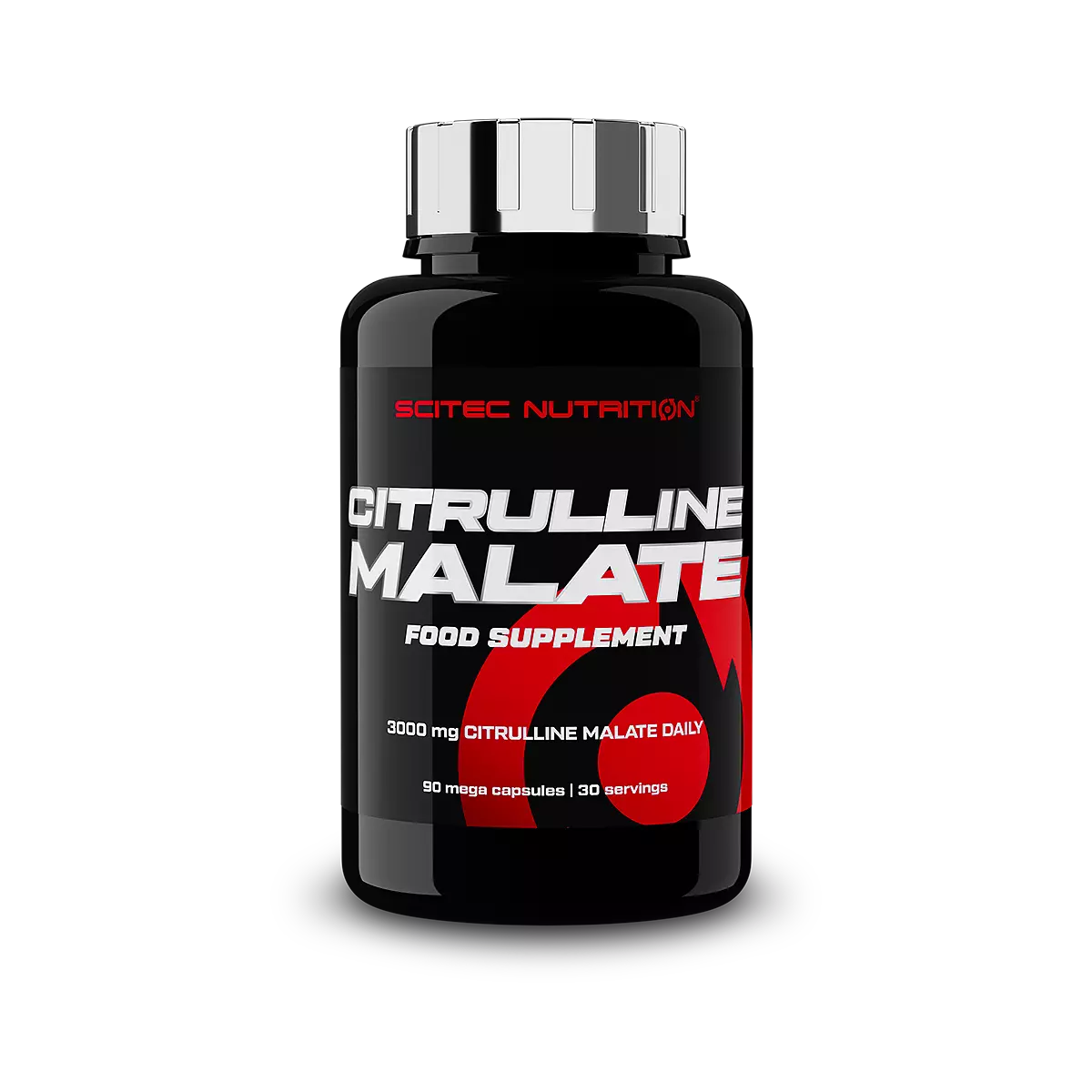 Опаковка на Scitec Nutrition Citrulline Malate (90 капсули) на бял фон
