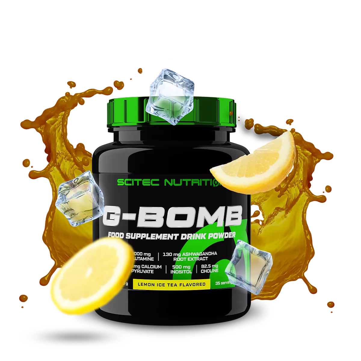 Scitec Nutrition G-Bomb (500 гр.) опаковка, показваща хранителна информация и съставки