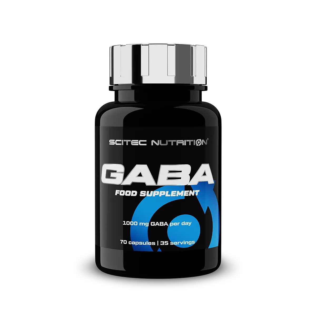 Опаковка на Scitec Nutrition GABA с 70 капсули на бял фон