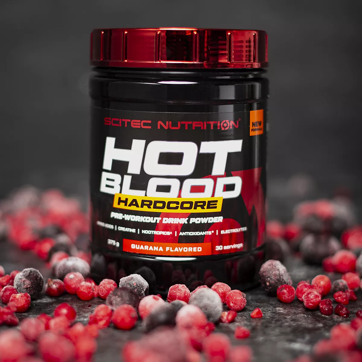 Scitec Nutrition Hot Blood Hardcore – продуктът на прах в мерителна лъжичка