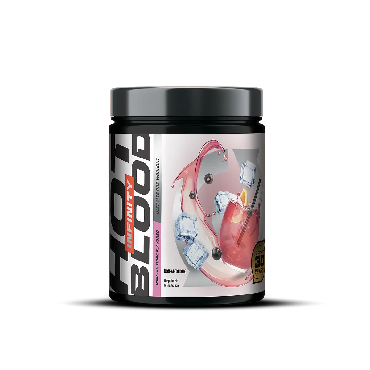 Scitec Nutrition Hot Blood Infinity – близък план на етикета с активни съставки