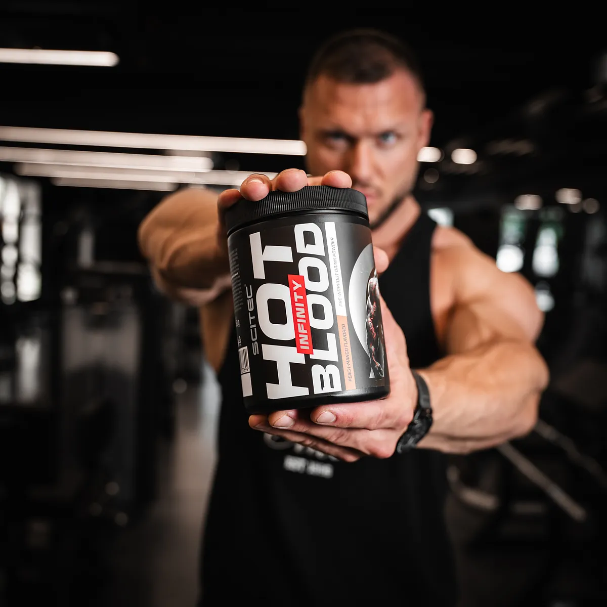Scitec Nutrition Hot Blood Infinity – опаковка отпред, вкус боровинково мохито