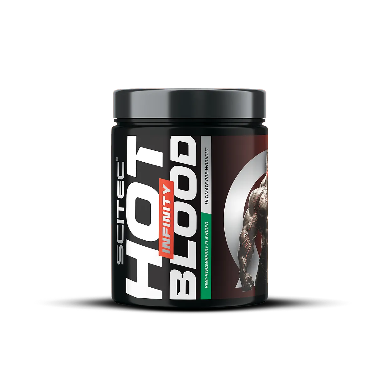 Scitec Nutrition Hot Blood Infinity – отворена опаковка, показваща праха вътре