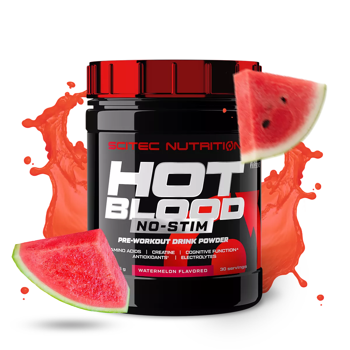 Опаковка на Scitec Nutrition Hot Blood No-Stim (375 гр.) с вкус портокалов сок