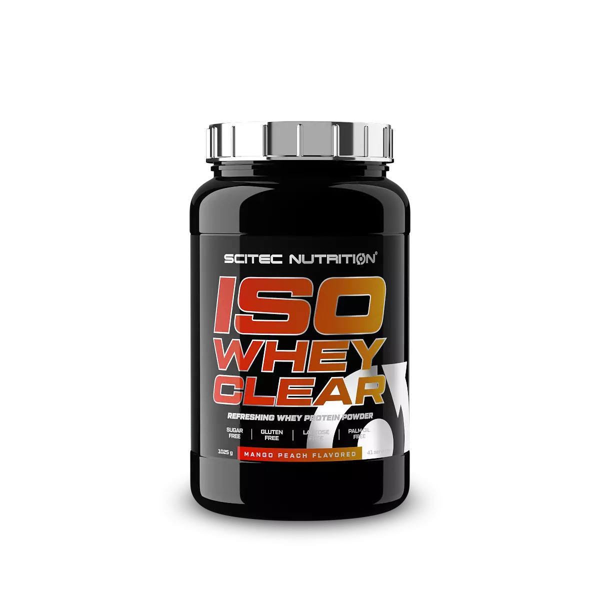 Опаковка на Scitec Nutrition Iso Whey Clear (1,025 kg) с вкус праскова-манго