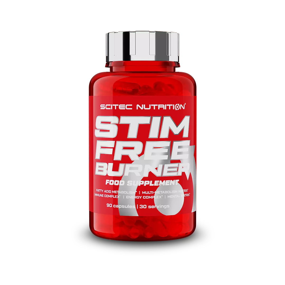 Опаковка на Scitec Nutrition Stim Free Burner (90 капсули) - фронтален изглед