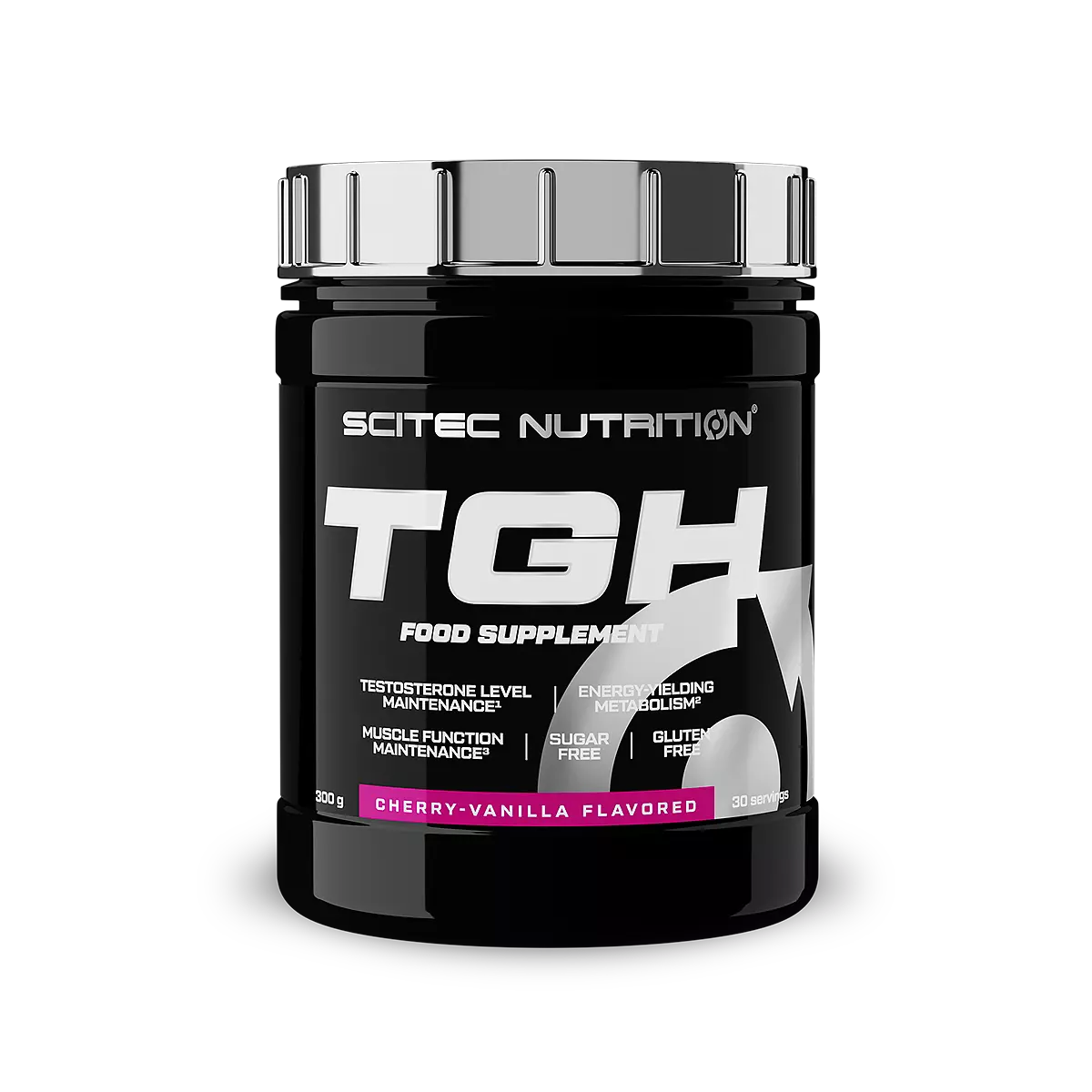 Опаковка на Scitec Nutrition TGH с вкус на череша и ванилия