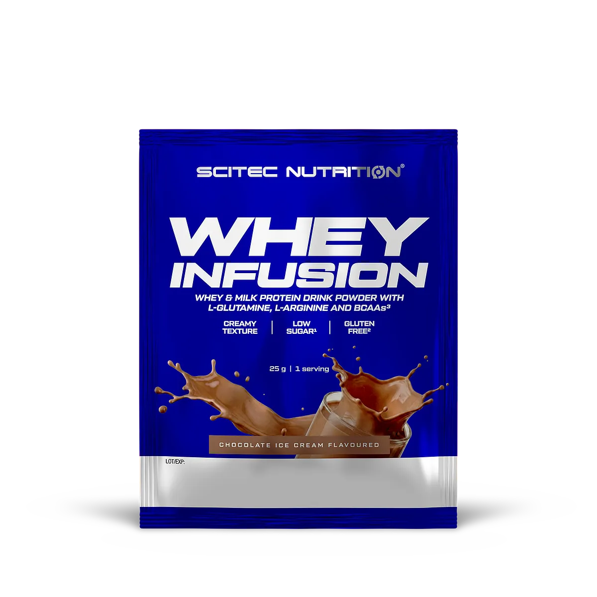 Опаковка на Scitec Nutrition Whey Infusion с вкус на шоколадов сладолед