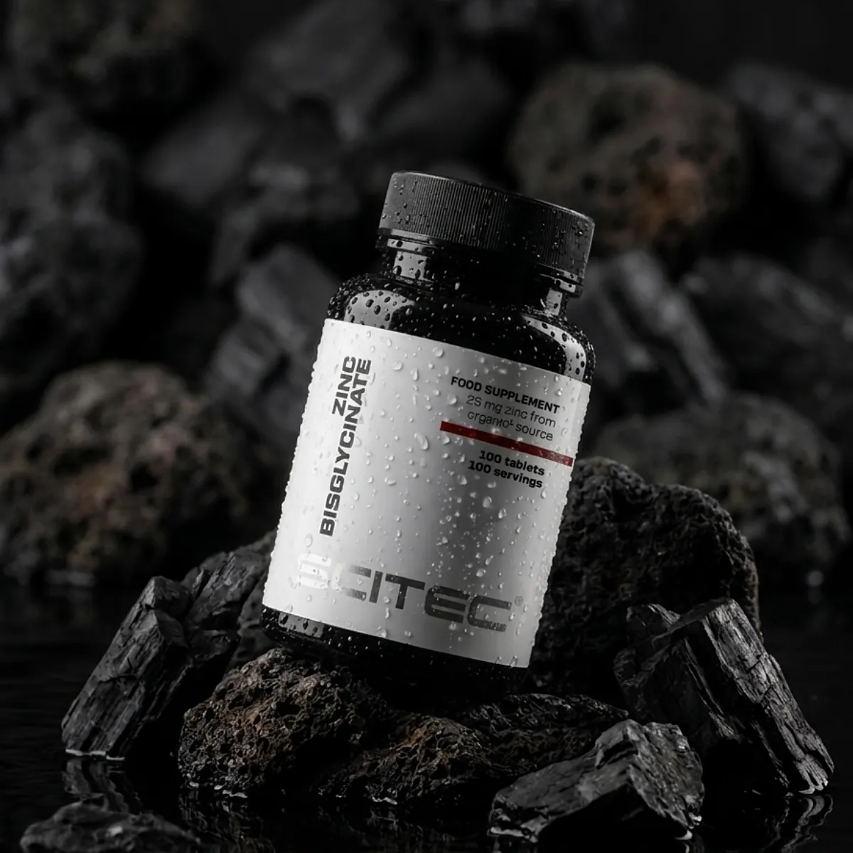Отворена опаковка Scitec Nutrition Zinc Bisglycinate с видими таблетки