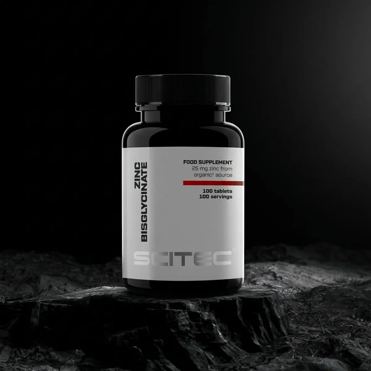 Scitec Nutrition Zinc Bisglycinate на бял фон, подчертаващ продукта