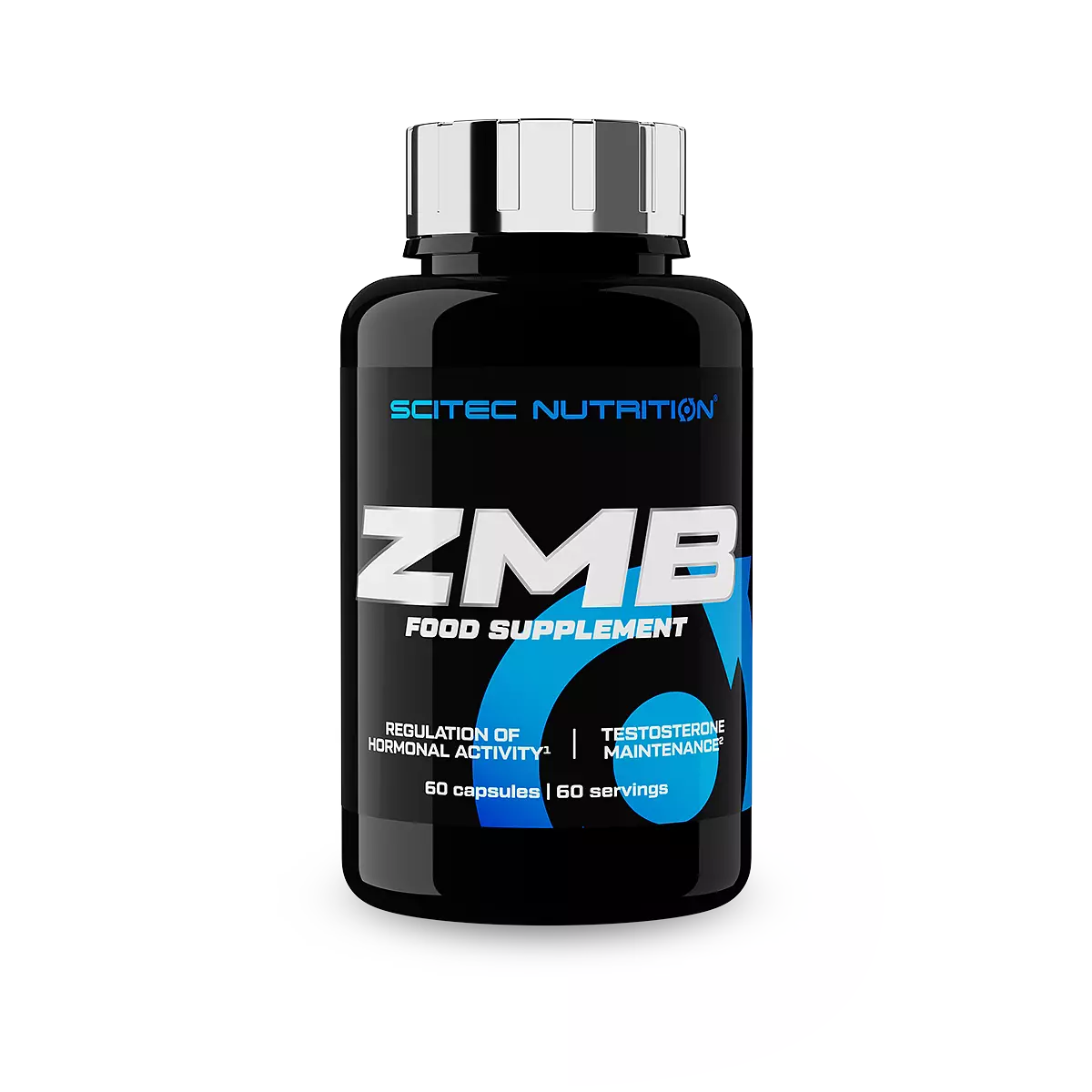 Опаковка на Scitec Nutrition ZMB (60 капсули) с логото на марката и информация за продукта.