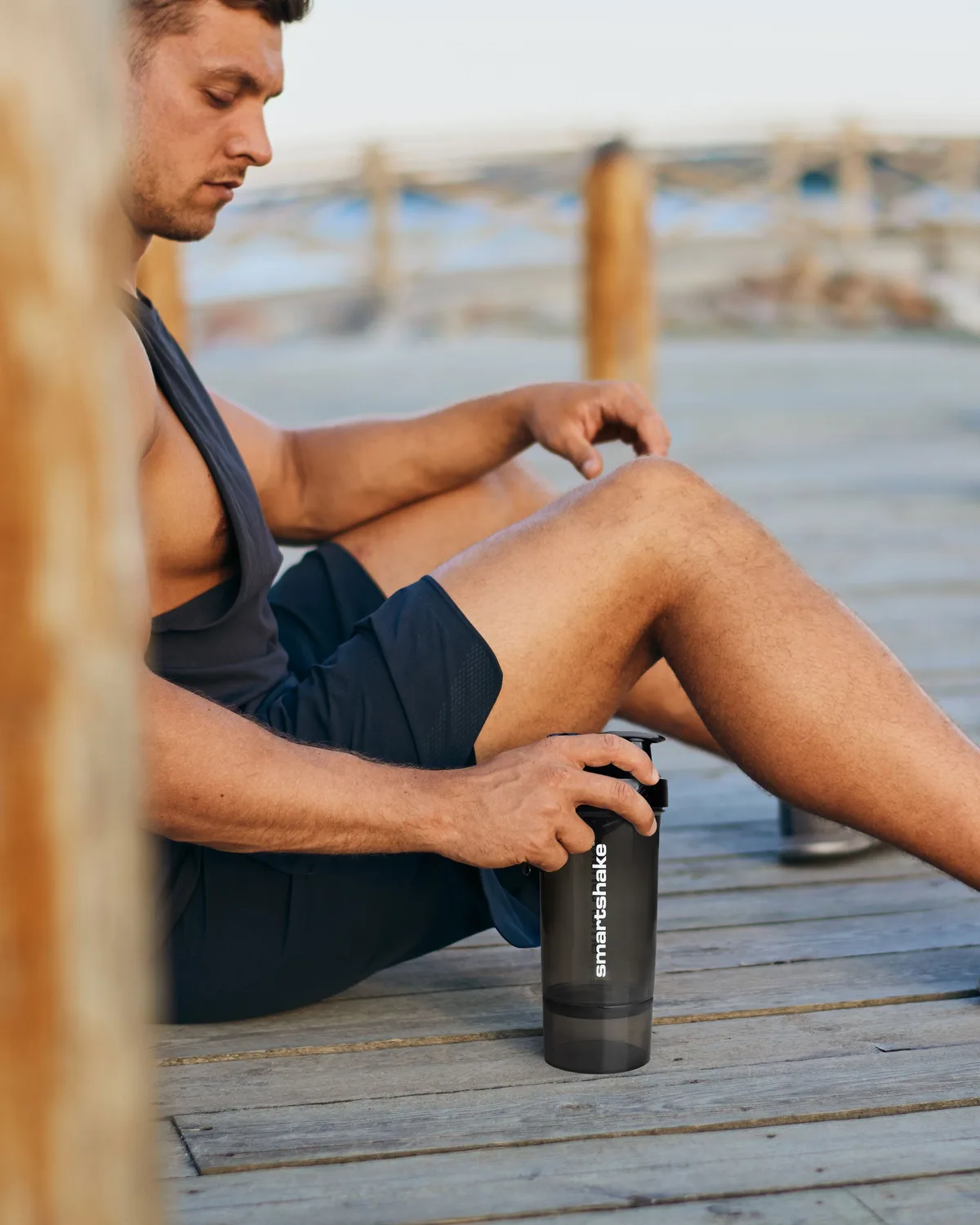 Smart Shake Original2Go ONE — Gunsmoke Black 800 мл — снимка 5