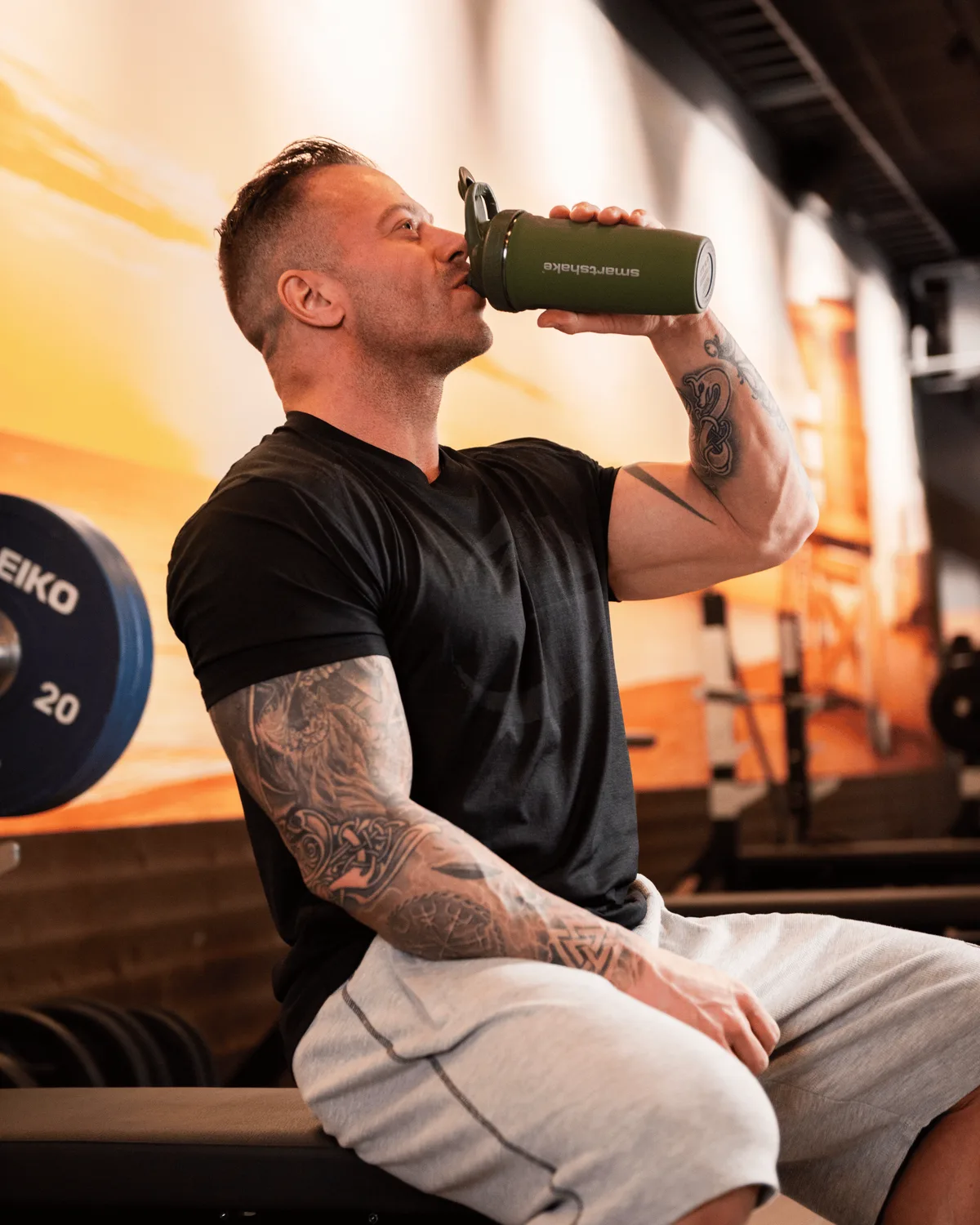 Smart Shake Reforce Stainless Steel — Army Green 900 мл — снимка 2