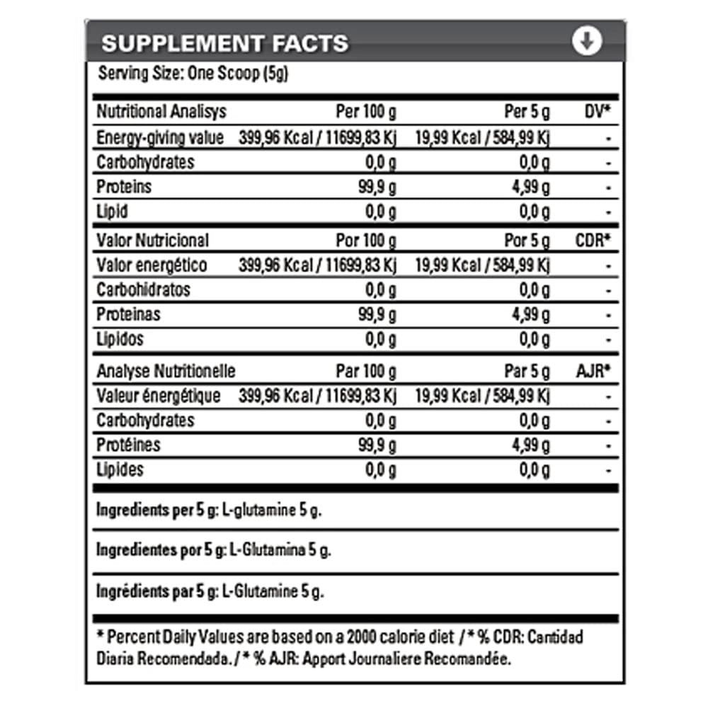 Soul Project Labs L-Carnitine 3000mg Liquid Lemon - етикет с хранителна таблица