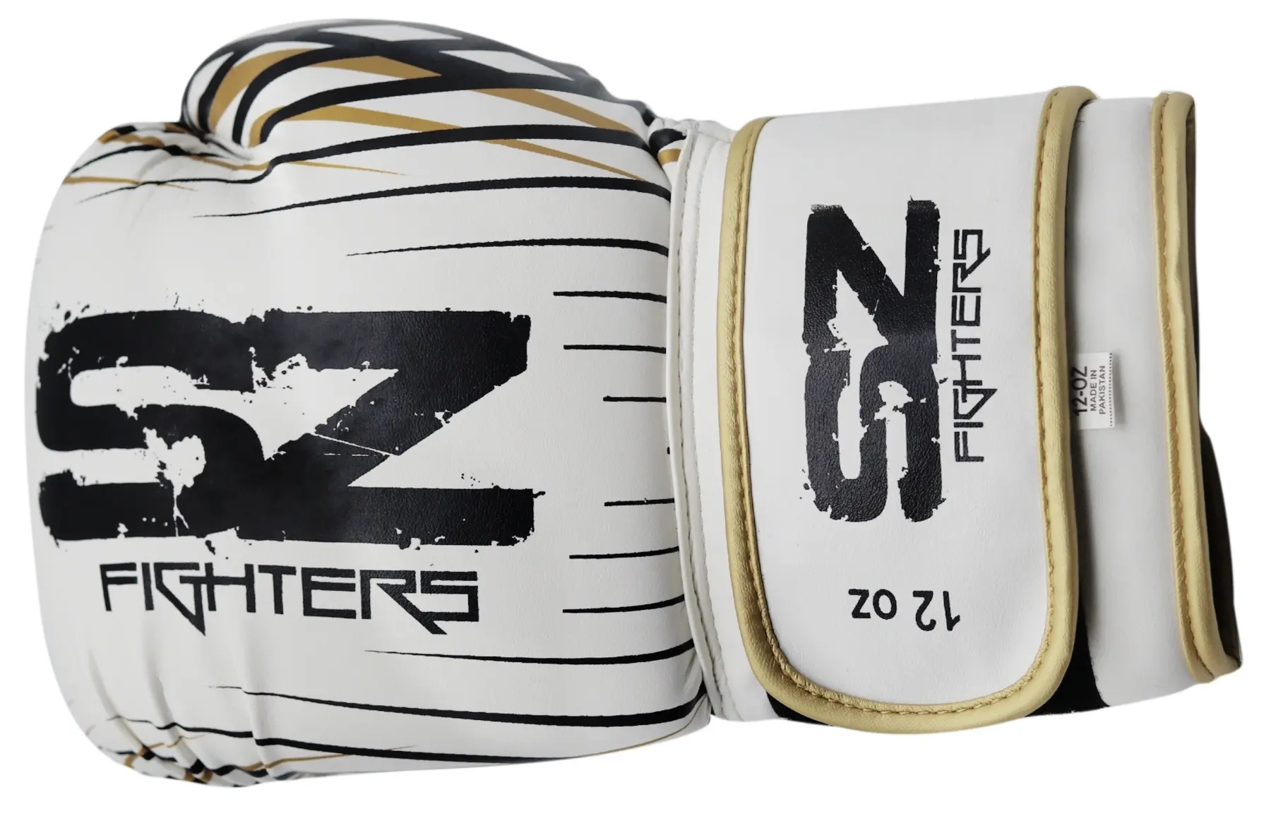 SZ Fighters – Боксови ръкавици изкуствена кожа – Plasma – Gold, горна част на ръкавицата