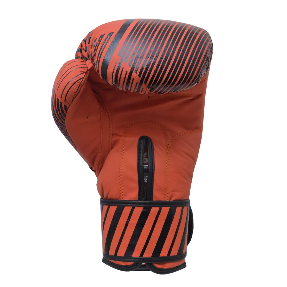 SZ Fighters – Боксови ръкавици естествена кожа – Plasma 2.0 Orange-Black, заден изглед