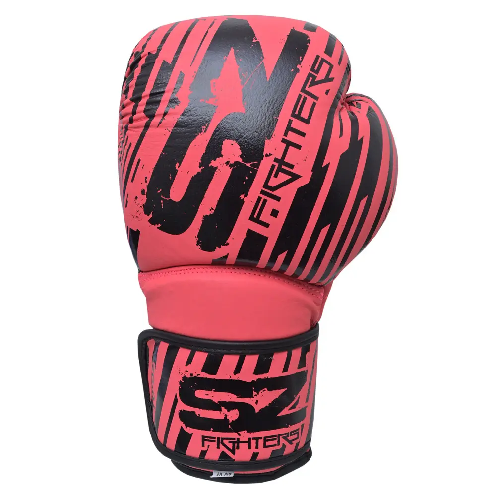 SZ Fighters – Боксови ръкавици естествена кожа Plasma 2.0 Pink – Black, страничен изглед