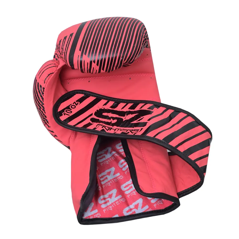 SZ Fighters – Боксови ръкавици естествена кожа Plasma 2.0 Pink – Black, отворени