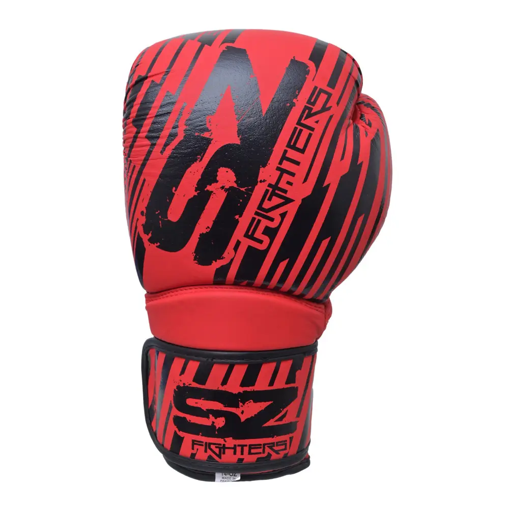 SZ Fighters – Боксови ръкавици естествена кожа – Plasma 2.0 Red-Black, страничен изглед