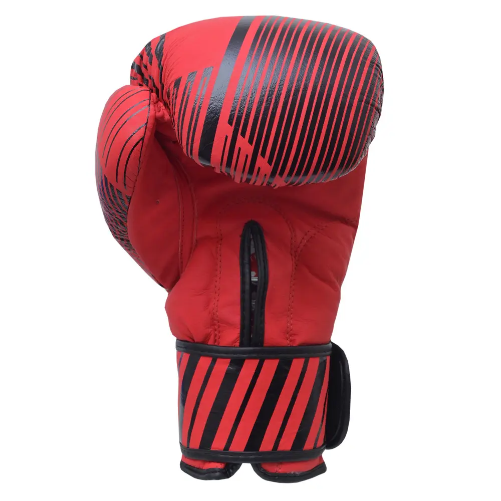 SZ Fighters – Боксови ръкавици естествена кожа – Plasma 2.0 Red-Black, изглед отзад