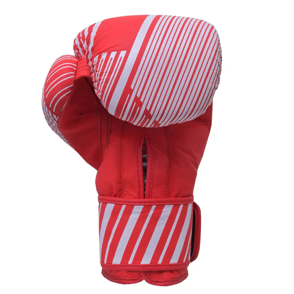 SZ Fighters – Боксови ръкавици естествена кожа – Plasma 2.0 Red – White, страничен изглед