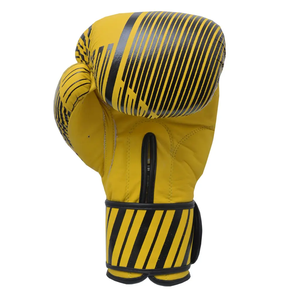 SZ Fighters – Боксови ръкавици естествена кожа – Plasma 2.0 Yellow-Black, заден изглед