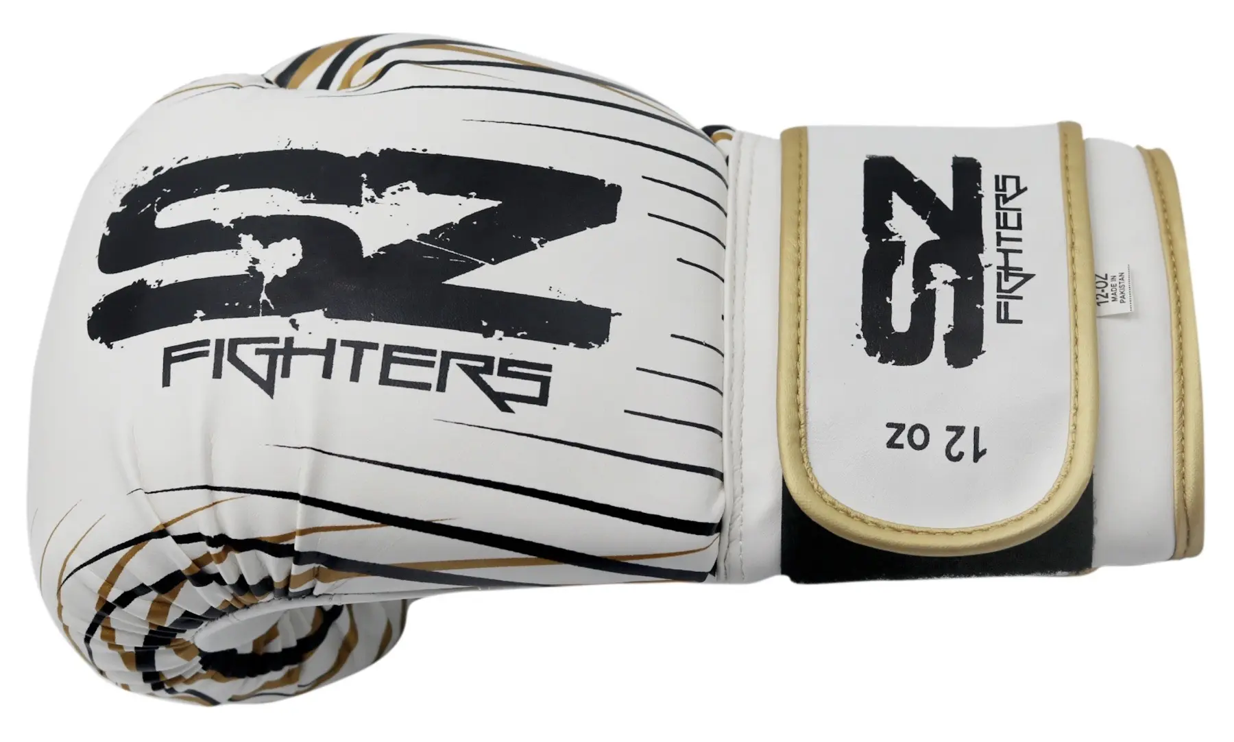 SZ Fighters – Боксови ръкавици естествена кожа – Plasma – Gold, изглед отгоре