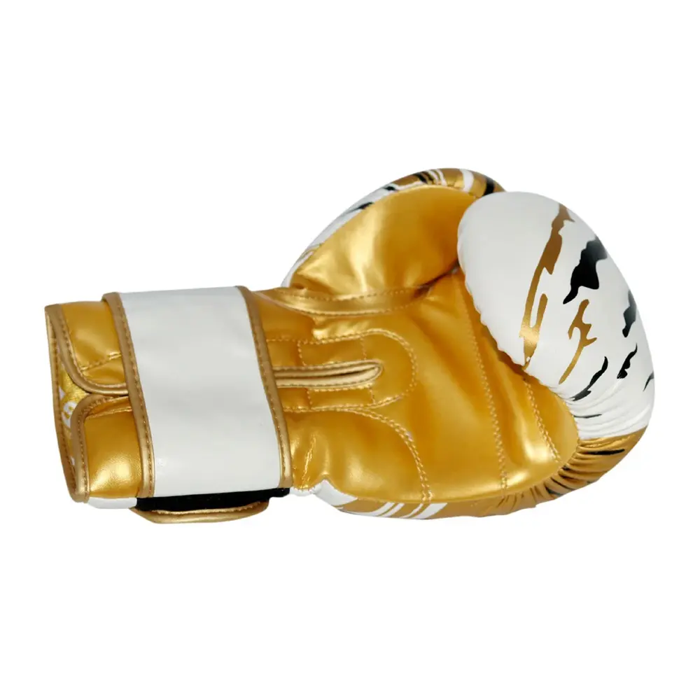 SZ Fighters – Боксови ръкавици изкуствена кожа – Madness – Gold, страничен изглед