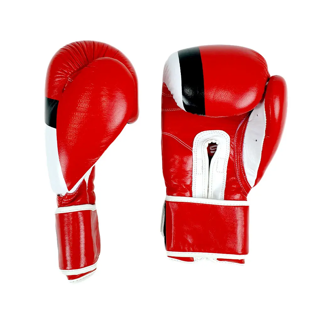 SZ Fighters – Боксови ръкавици изкуствена кожа – Warrior Red, страничен изглед