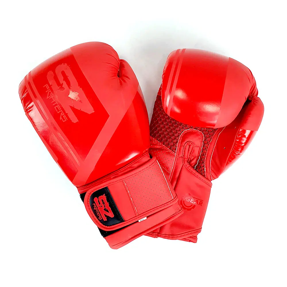 SZ Fighters – Боксови ръкавици естествена кожа – Indigo Red Matt