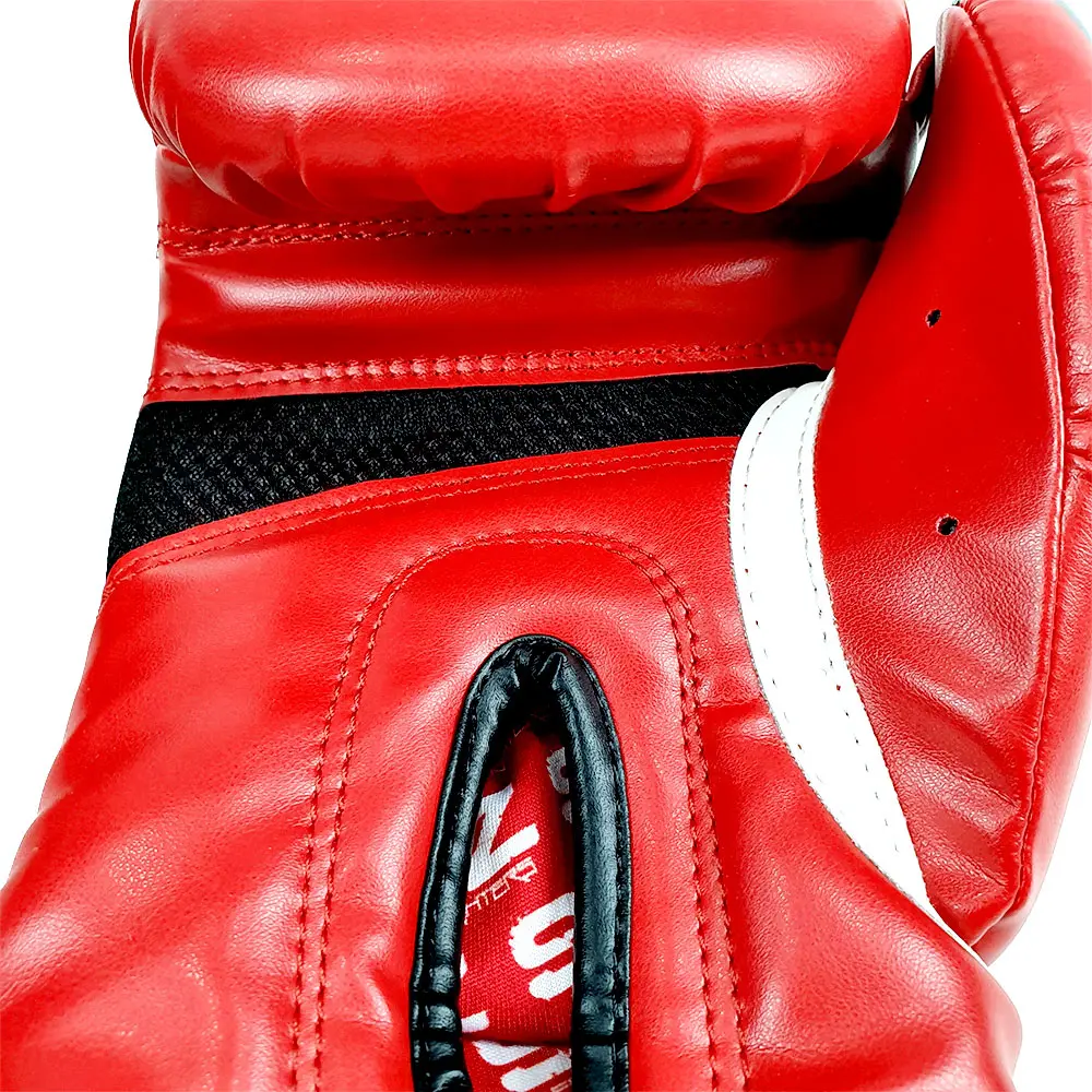 SZ Fighters – Боксови ръкавици изкуствена кожа – Thunder Red, детайл