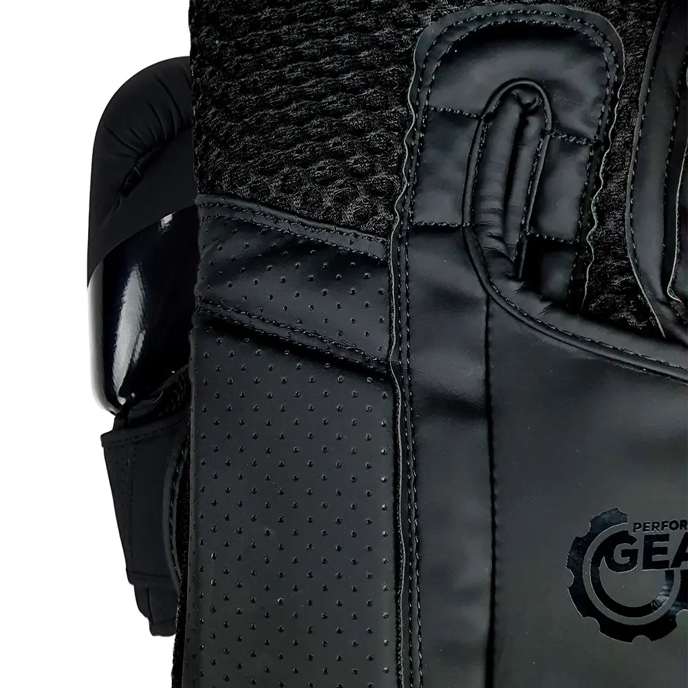 SZ Fighters – Боксови ръкавици изкуствена кожа – Indigo Black Matt, детайлен изглед