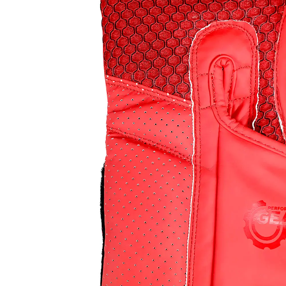 SZ Fighters – Боксови ръкавици изкуствена кожа – Indigo Red Matt детайл