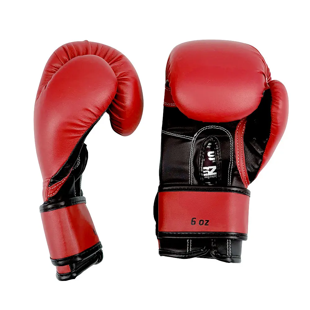 SZ Fighters – Боксови ръкавици изкуствена кожа – Kids Red, червен цвят, заден изглед