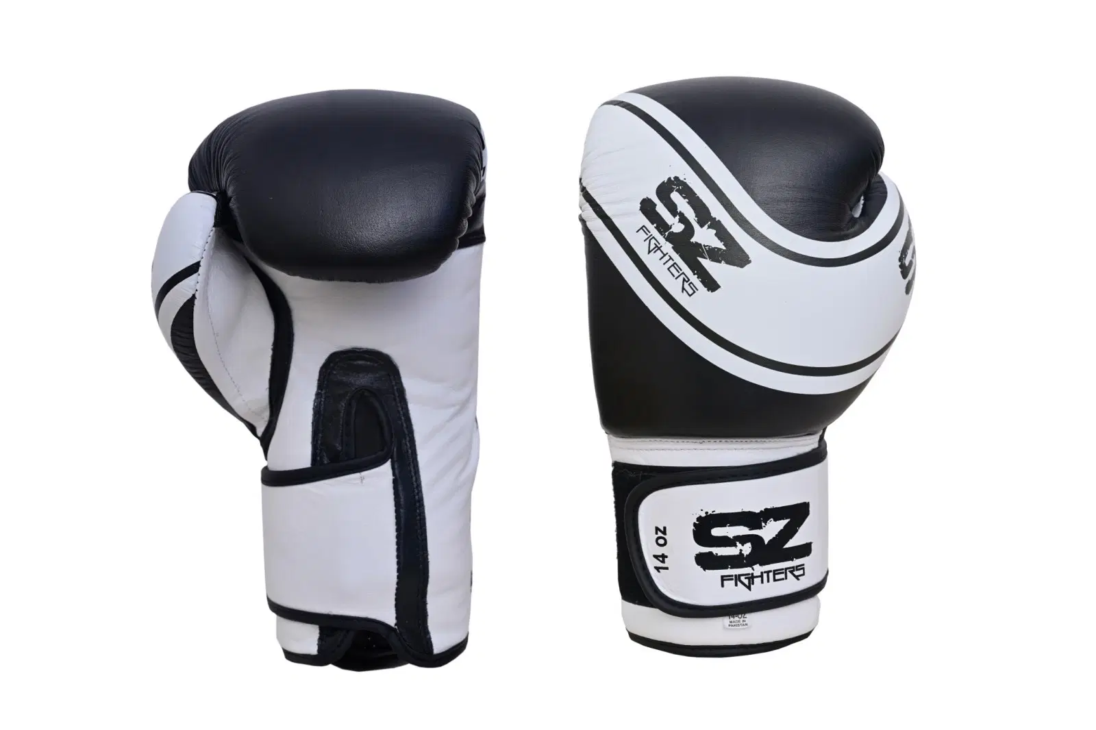 SZ Fighters – Боксови ръкавици естествена кожа Champion – Black