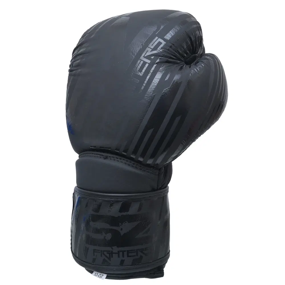 SZ Fighters – Боксови ръкавици естествена кожа – Plasma 2.0 Black – Black, преден изглед