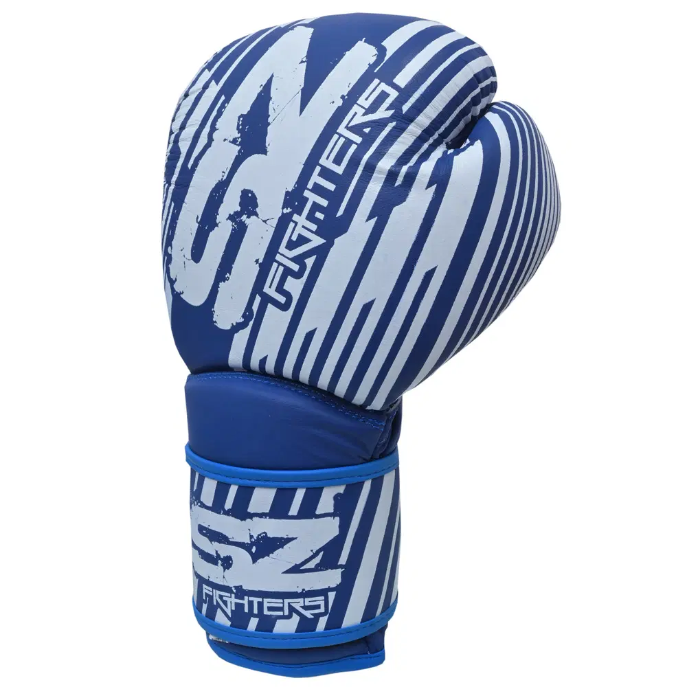 SZ Fighters – Боксови ръкавици естествена кожа – Plasma 2.0 Blue-White