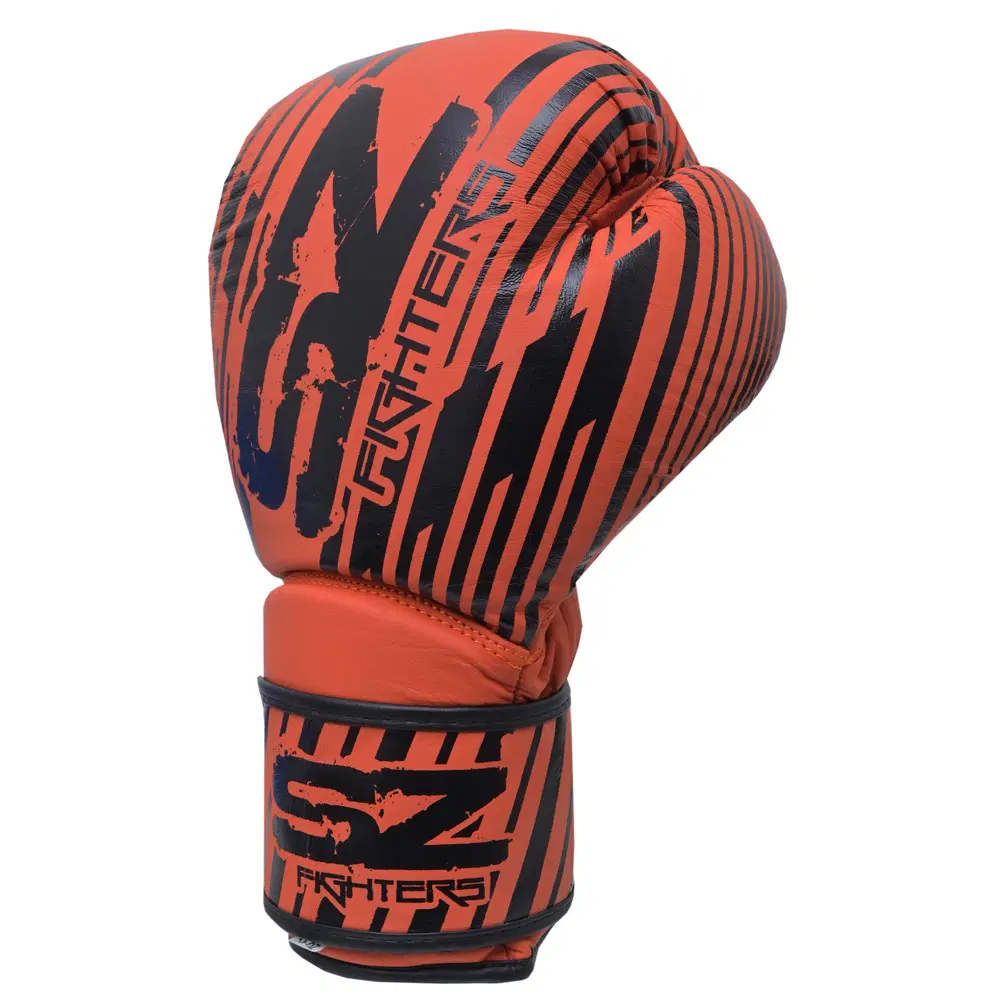 SZ Fighters – Боксови ръкавици естествена кожа – Plasma 2.0 Orange-Black, страничен изглед