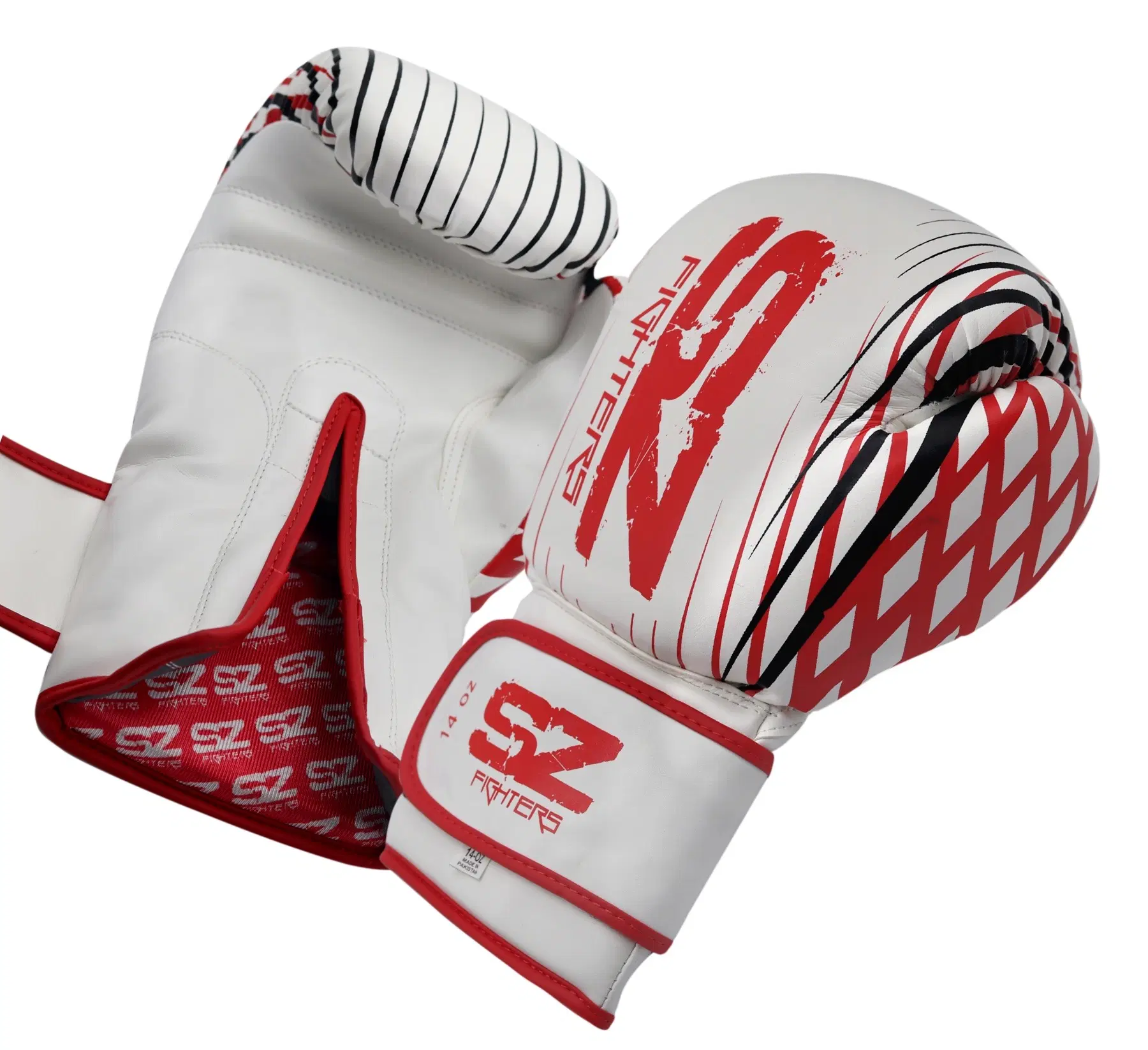 SZ Fighters – Боксови ръкавици естествена кожа – Plasma – Red