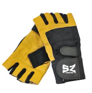 SZ Fighters – Фитнес ръкавици с накитник – Black/Yellow